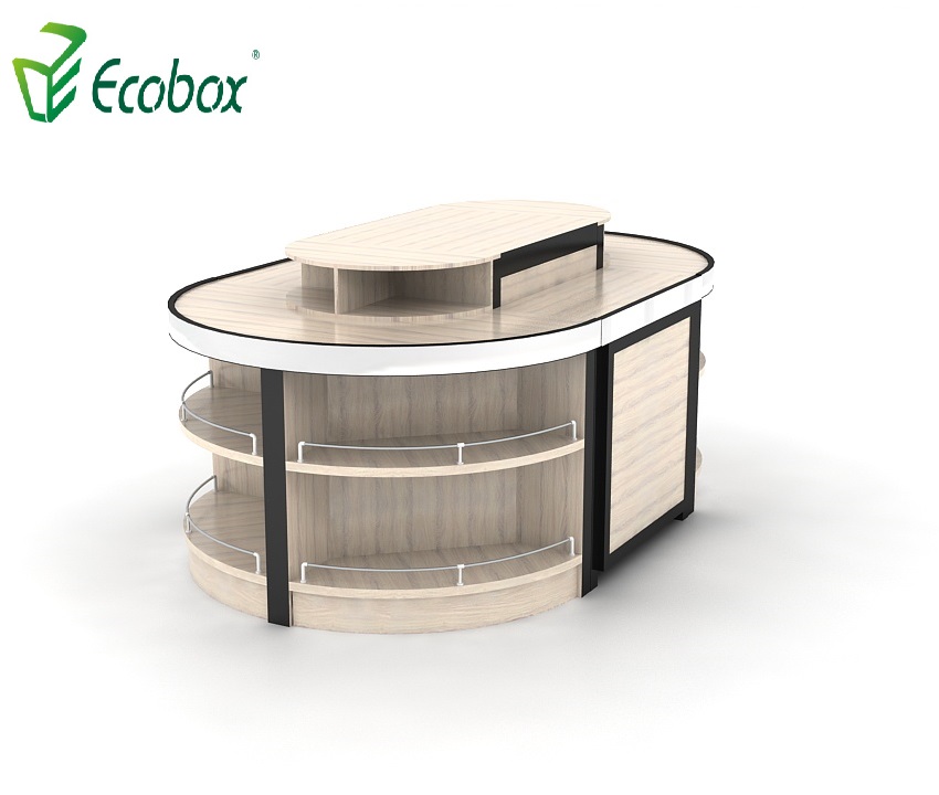 Ecobox GMG-002 Steel Wooden supermarket cabinets island shelf rack displays