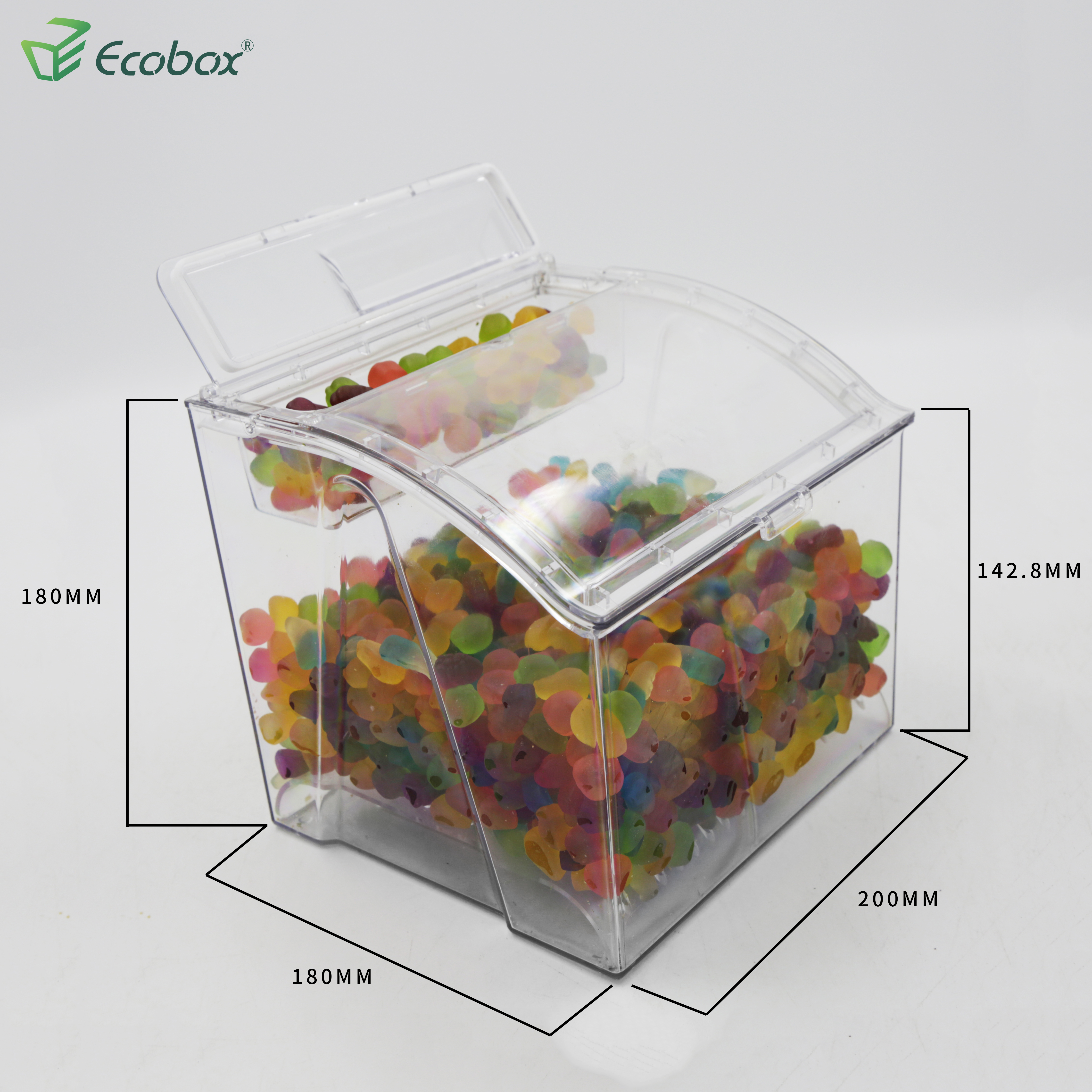 Ecobox SPH-055 airtight candy bin with drawer inside