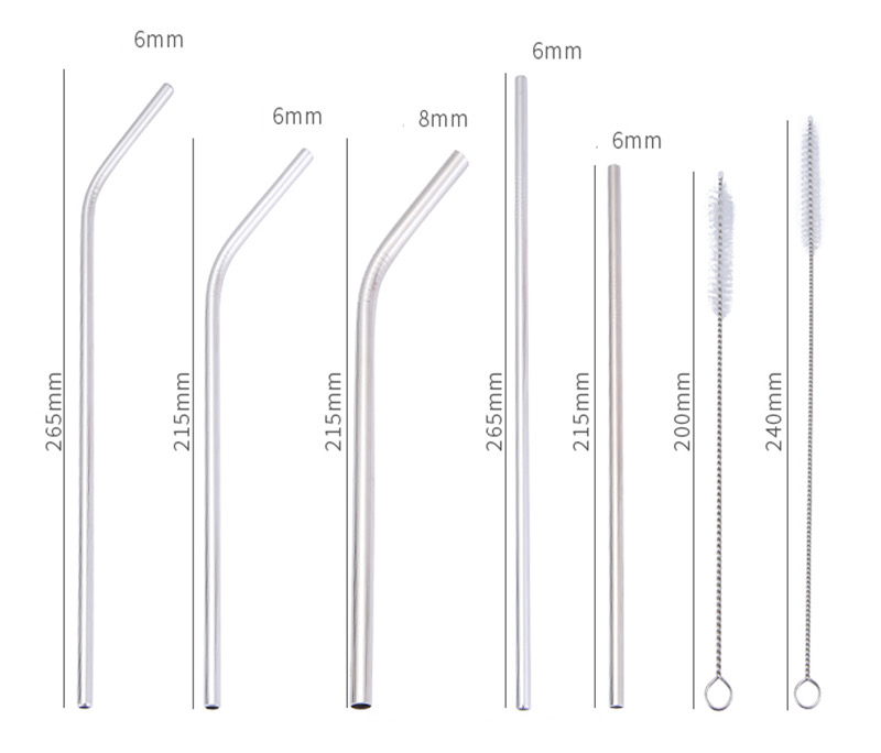 Stainless drink straw (12)