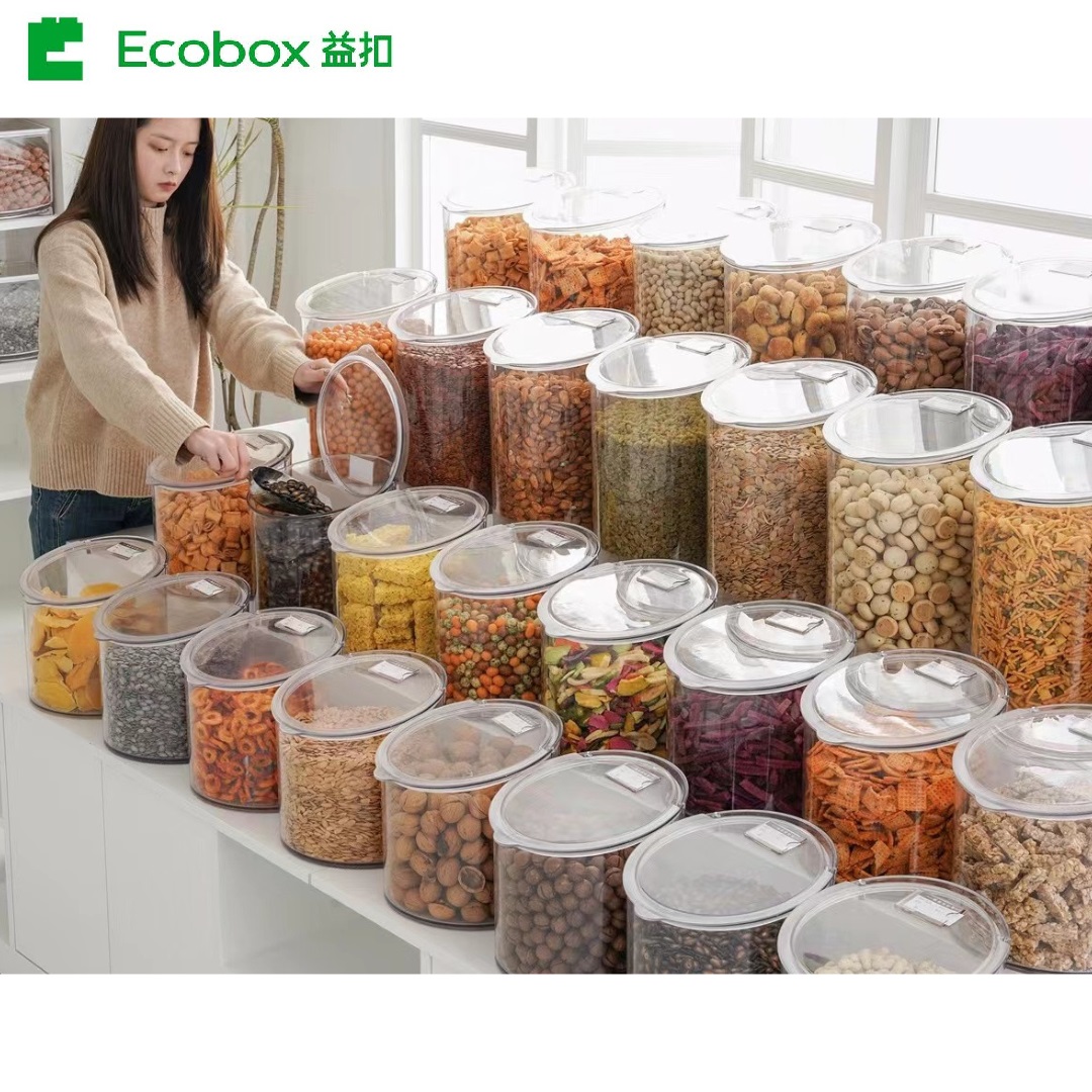 Ecobox MY-0301B airtight bulk nuts bin jar