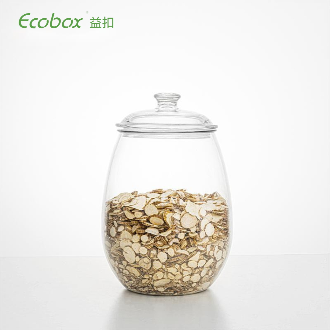 Ecobox SPH-FB220 airtight round candy jar fish tank herbs can nuts storage box