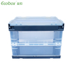 Ecobox collapsible storage plastic crate moving box with lid