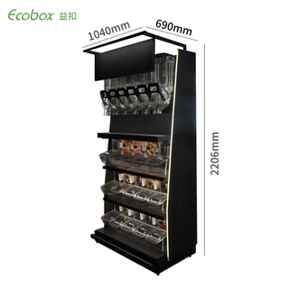 Ecobox EK-026-6 pick n mix solution display shelf for bulk merchandising