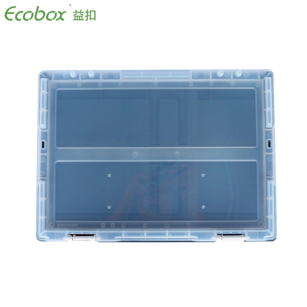 Ecobox collapsible storage plastic crate moving box with lid