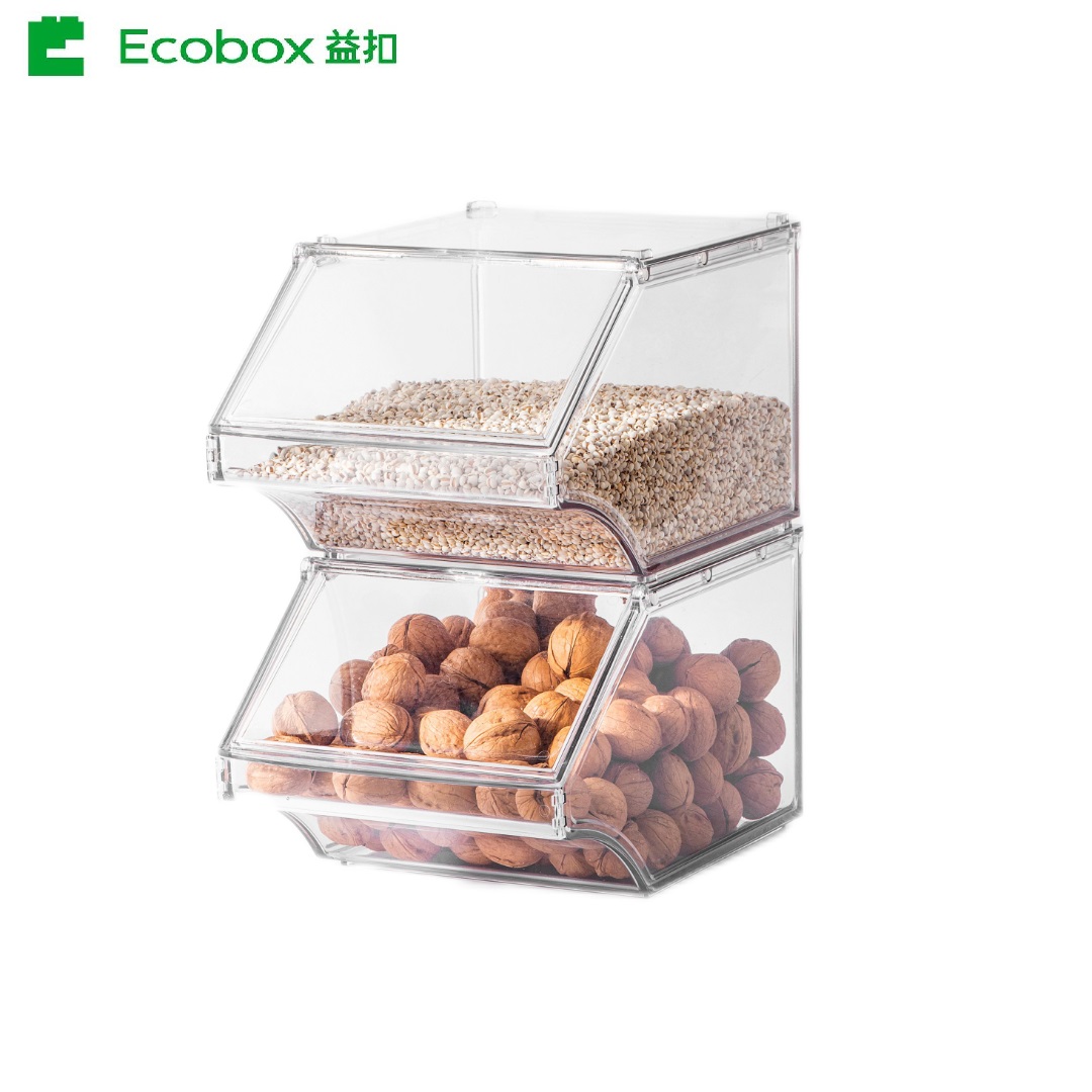 Ecobox SS-02 Supermarket stackable Bulk bin for bulk food and candy
