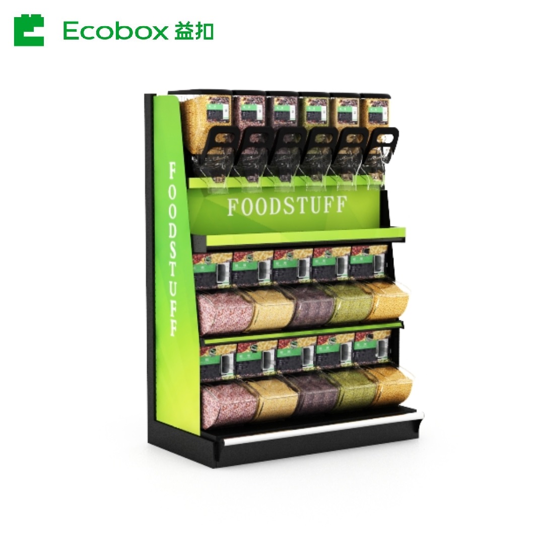 Ecobox EK-026-3 short grain stand shelf rack display solution without Top Led
